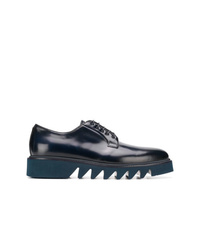 dunkelblaue Leder Derby Schuhe von Cesare Paciotti
