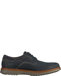 dunkelblaue Leder Derby Schuhe von Clarks