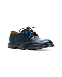 dunkelblaue Leder Derby Schuhe von Doucal's