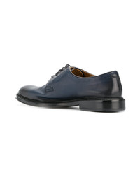 dunkelblaue Leder Derby Schuhe von Doucal's