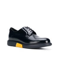 dunkelblaue Leder Derby Schuhe von Emporio Armani