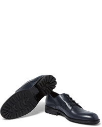 dunkelblaue Leder Derby Schuhe von Balenciaga