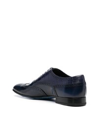 dunkelblaue Leder Derby Schuhe von Billionaire