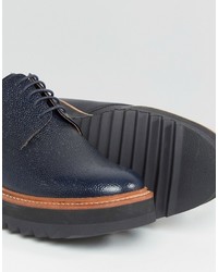 dunkelblaue Leder Derby Schuhe von Grenson