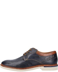 dunkelblaue Leder Derby Schuhe von Daniel Hechter