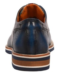 dunkelblaue Leder Derby Schuhe von Daniel Hechter