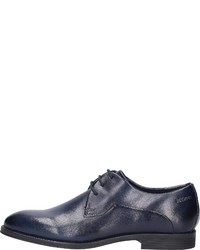 dunkelblaue Leder Derby Schuhe von Daniel Hechter