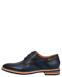 dunkelblaue Leder Derby Schuhe von Daniel Hechter