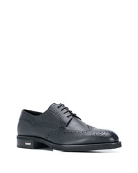 dunkelblaue Leder Derby Schuhe von Baldinini