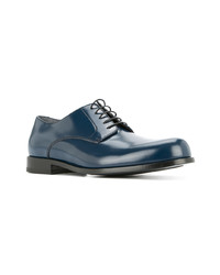 dunkelblaue Leder Derby Schuhe von Cerruti 1881