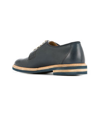 dunkelblaue Leder Derby Schuhe von Cerruti 1881