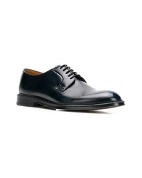 dunkelblaue Leder Derby Schuhe von Doucal's