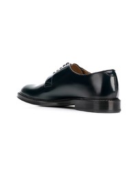 dunkelblaue Leder Derby Schuhe von Doucal's