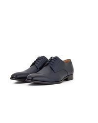 dunkelblaue Leder Derby Schuhe von Digel
