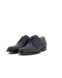 dunkelblaue Leder Derby Schuhe von Digel