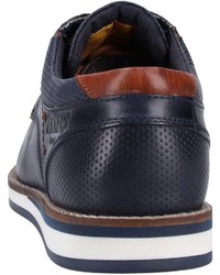 dunkelblaue Leder Derby Schuhe von Dockers by Gerli