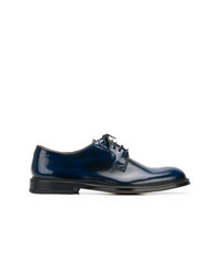 dunkelblaue Leder Derby Schuhe von Doucal's