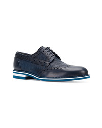 dunkelblaue Leder Derby Schuhe von Baldinini