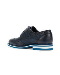 dunkelblaue Leder Derby Schuhe von Baldinini