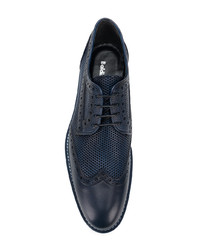 dunkelblaue Leder Derby Schuhe von Baldinini