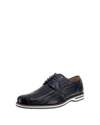 dunkelblaue Leder Derby Schuhe von Galizio Torresi