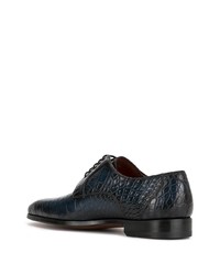 dunkelblaue Leder Derby Schuhe von Magnanni