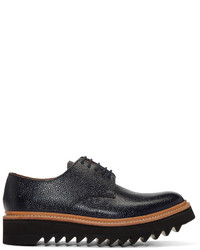 dunkelblaue Leder Derby Schuhe von Grenson