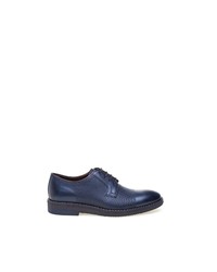 dunkelblaue Leder Derby Schuhe von Greyder