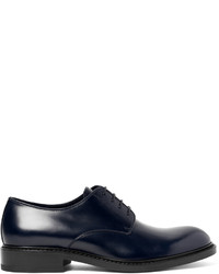 dunkelblaue Leder Derby Schuhe von Jil Sander