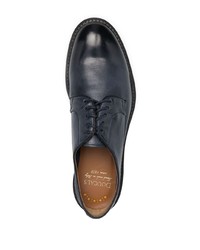 dunkelblaue Leder Derby Schuhe von Doucal's