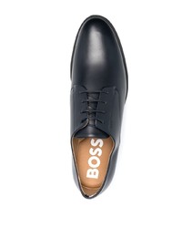 dunkelblaue Leder Derby Schuhe von BOSS