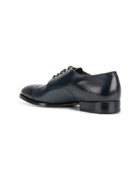 dunkelblaue Leder Derby Schuhe von Silvano Sassetti