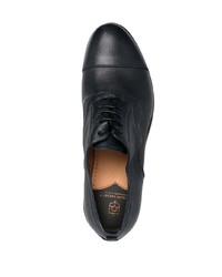 dunkelblaue Leder Derby Schuhe von Silvano Sassetti