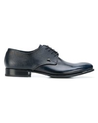 dunkelblaue Leder Derby Schuhe von Fabi