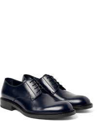 dunkelblaue Leder Derby Schuhe von Jil Sander