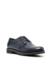 dunkelblaue Leder Derby Schuhe von Pollini
