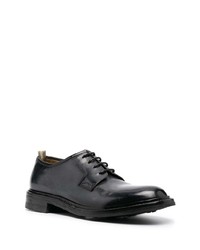 dunkelblaue Leder Derby Schuhe von Officine Creative