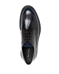 dunkelblaue Leder Derby Schuhe von Paul Smith