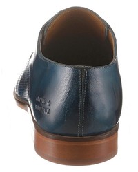 dunkelblaue Leder Derby Schuhe von Melvin&Hamilton