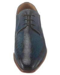 dunkelblaue Leder Derby Schuhe von Melvin&Hamilton