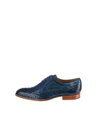 dunkelblaue Leder Derby Schuhe von Melvin&Hamilton