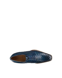 dunkelblaue Leder Derby Schuhe von Melvin&Hamilton