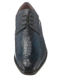 dunkelblaue Leder Derby Schuhe von Melvin&Hamilton