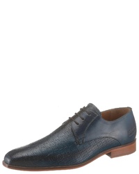 dunkelblaue Leder Derby Schuhe von Melvin&Hamilton