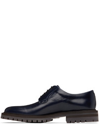 dunkelblaue Leder Derby Schuhe von Common Projects