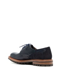 dunkelblaue Leder Derby Schuhe von Tricker's