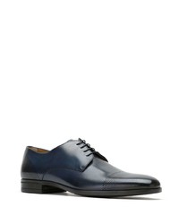 dunkelblaue Leder Derby Schuhe von BOSS