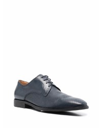 dunkelblaue Leder Derby Schuhe von Corneliani