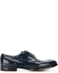 dunkelblaue Leder Derby Schuhe von Premiata