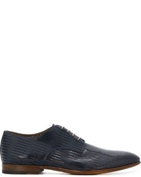 dunkelblaue Leder Derby Schuhe von Raparo